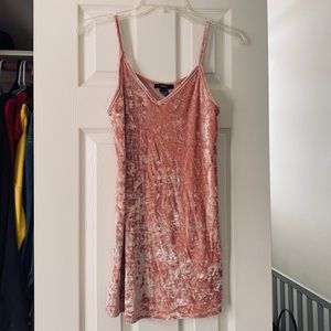Crushed velvet cami dress